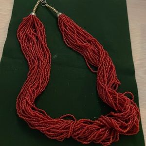 Red coral necklace